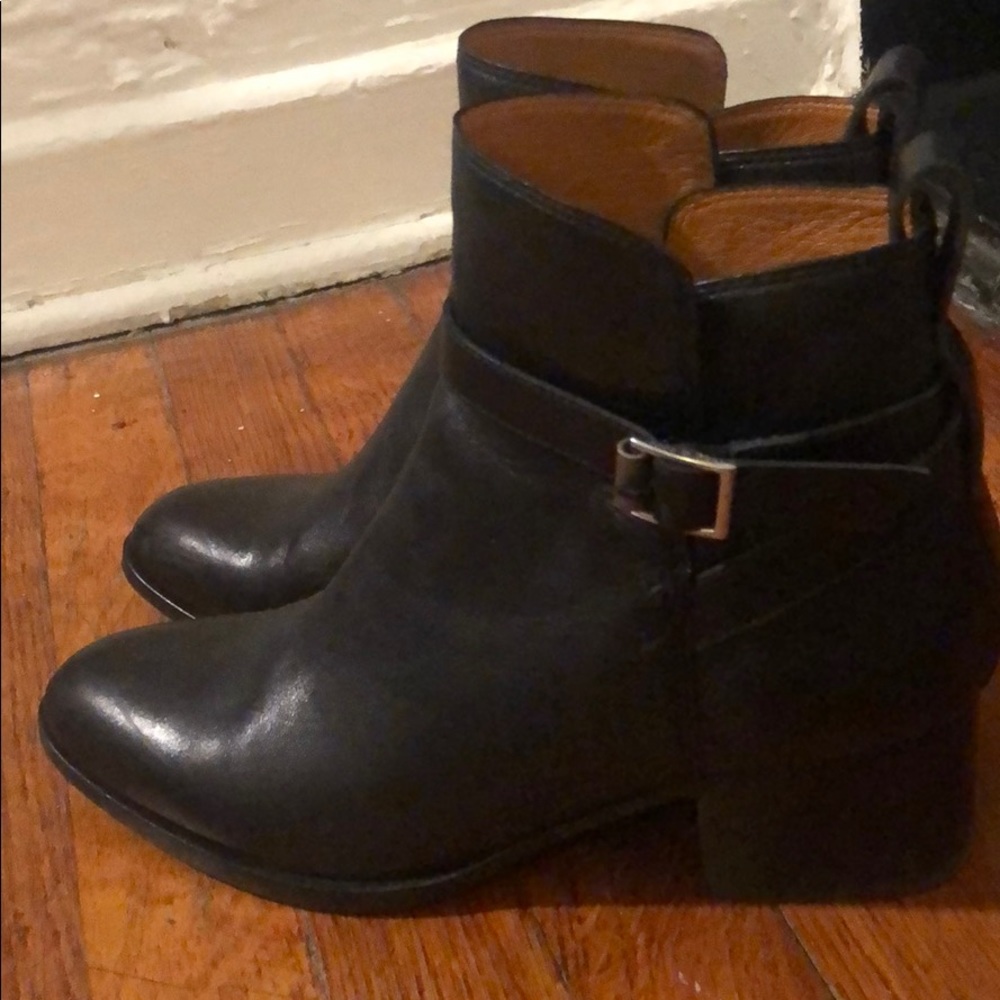 Rag & Bone Walker Buckle Leather Ankle Boots